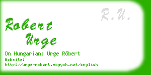 robert urge business card